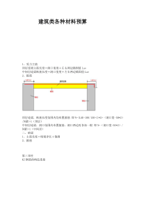 建筑类各种材料预算