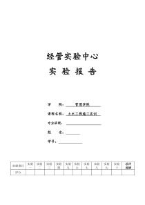 土方工程实训实验报告