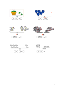 小学一年级数学上册看图列式习题