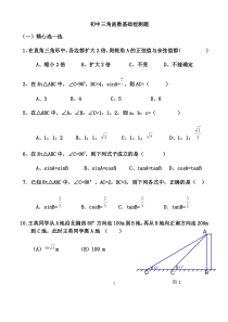 初中三角函数专项练习题及答案