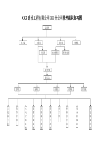 XXX建设工程有限公司XX分公司管理组织结构图