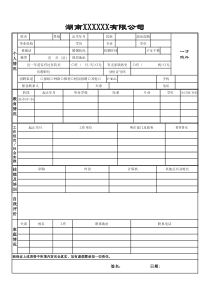 公司人员招聘表格模板