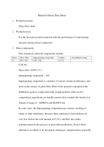 玻璃纤维布-MSDS安全技术说明书-完整版