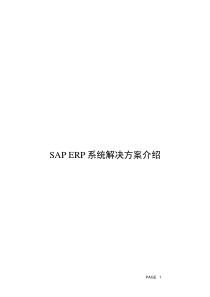 SAP相关模块功能介绍