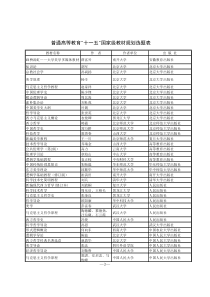 普通高等教育十一五国家级规划教材全目录