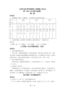 (北师大版)四年级数学上册-知识点总结