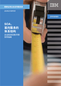 IBM-SOA： 面向服务的体系结构