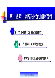 第十四章网络时代的国际营销(国际营销学-浙江工商大,