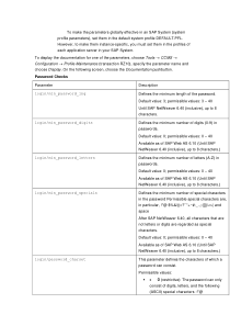 sap系统关于系统登录和密码的主要参数设置