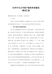 XXXX年保险公司客户服务体系建设情况汇报