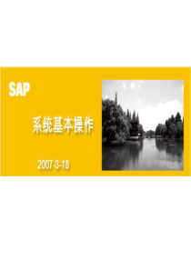 SAP系统基本操作