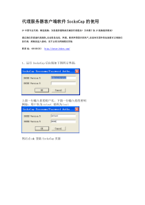 代理服务器客户端软件SocksCap的使用