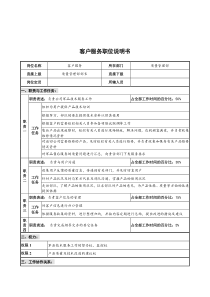 华北光学仪器公司质量管理部客户服务职位说明书