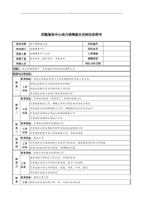 后勤管理类-后勤服务中心动力保障副主任岗位说明书