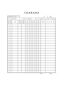 售后服务部-产品质量追查单