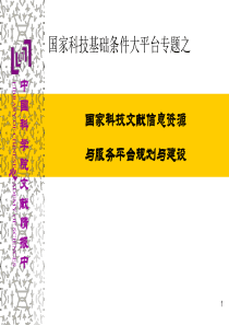 国家科技文献信息资源与服务平台规划与建设(ppt24)(1)