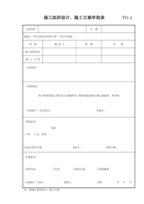 004 施工组织设计、施工方案审批表 