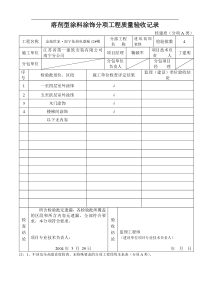 涂料分项工程质量验收记录（建筑装饰装修）