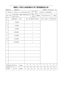 混凝土小型空心砌块砌体分项工程质量验收记录