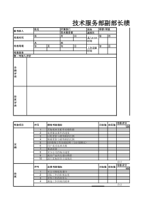 技术服务部副部长绩效考核表