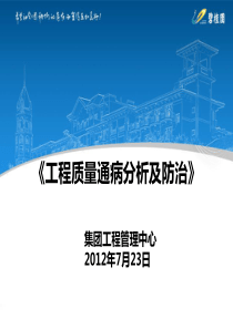 碧桂园工程质量通病分析及防治》