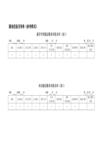 服务信息引导单(参考样式)