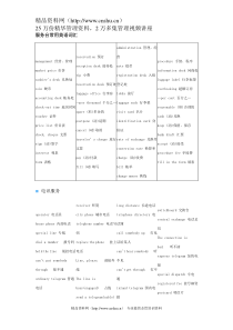 服务台常用英语词汇