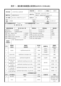 服务器安装配置记录资料