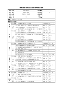 某啤酒企业营销服务部进出口业务岗岗位说明书