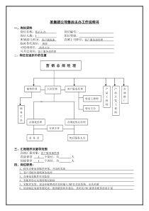 某集团公司售后主办工作说明书