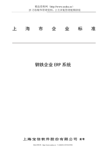 上海市企业标准--钢铁企业ERP系统（DOC64页）