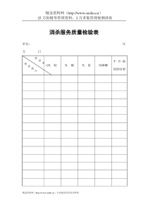 物业管理表格-消杀服务质量检验表