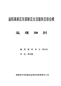 益阳高新区东部新区生活服务区综合楼监理细则