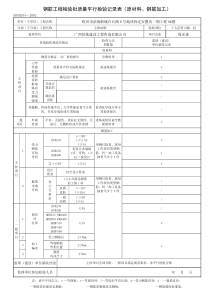 钢筋工程检验批质量验收记录(原材料、钢筋加工)