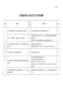 经营服务型小企业安全生产评估细则