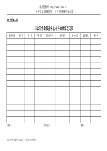 综合服务部表格1-10doc9