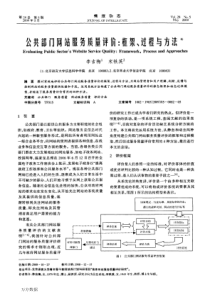 网站服务质量评价框架、过程与方法