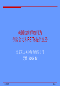 美国估价师如何为保险公司和REITs提供服务