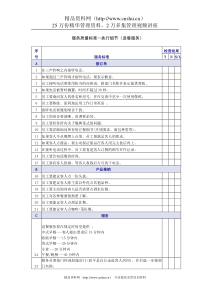 送餐服务质量检查表