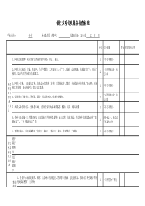 银行文明优质服务检查标准