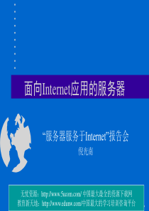 面向Internet应用的服务器报告