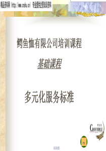 鳄鱼恤有限公司基础培训多元化服务标准