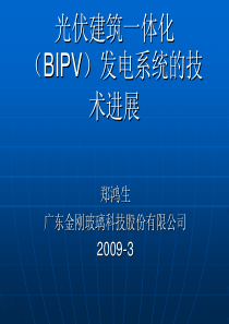 光伏建筑一体化( BIPV )发电系统的技术进展[1]