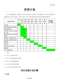 供货计划及保证措施