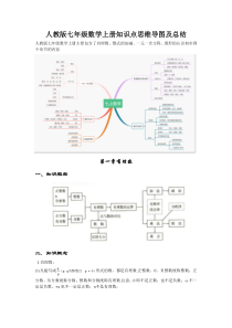 人教版七年级数学上册知识点思维导图及总结