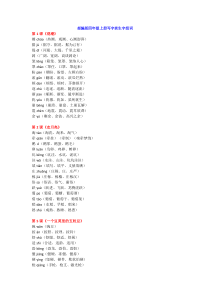 2019最新部编版四年级上册语文写字表生字组词