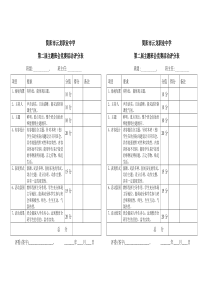 主题班会评分表