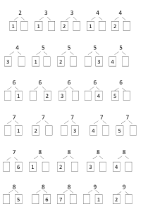 幼儿园大班10以内分式