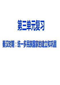 第三单元秦汉时期统一多民族国家的建立和巩固