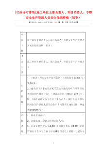 施工参考资料单位主要负责人、项目负责人、专职安全生产管理人员安全任职资格(1)